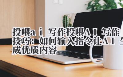投喂 AI 写作技巧:如何输入指令让 AI 生成优质内容