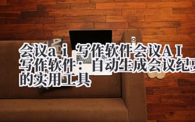 会议 ai 写作软件 会议 AI 写作软件:自动生成会议纪要的实用工具