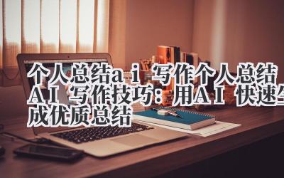 个人总结 ai 写作 个人总结 AI 写作技巧：用 AI 快速生成优质总结