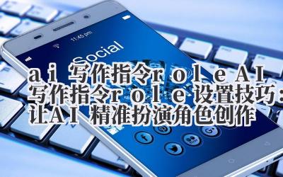 ai 写作指令 role AI 写作指令 role 设置技巧：让 AI 精准扮演角色创作