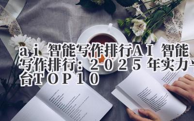 ai 智能写作排行 AI 智能写作排行:2025 年实力平台 TOP10